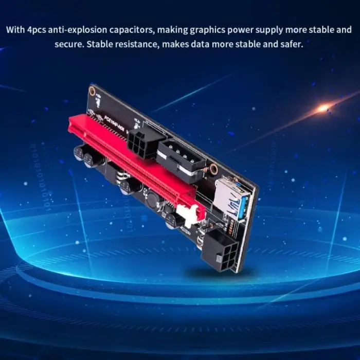 Pcı E 1X to 16X USB 3.0 Riser Ekran Kartı Bitcoin V009S 9.Nesil
