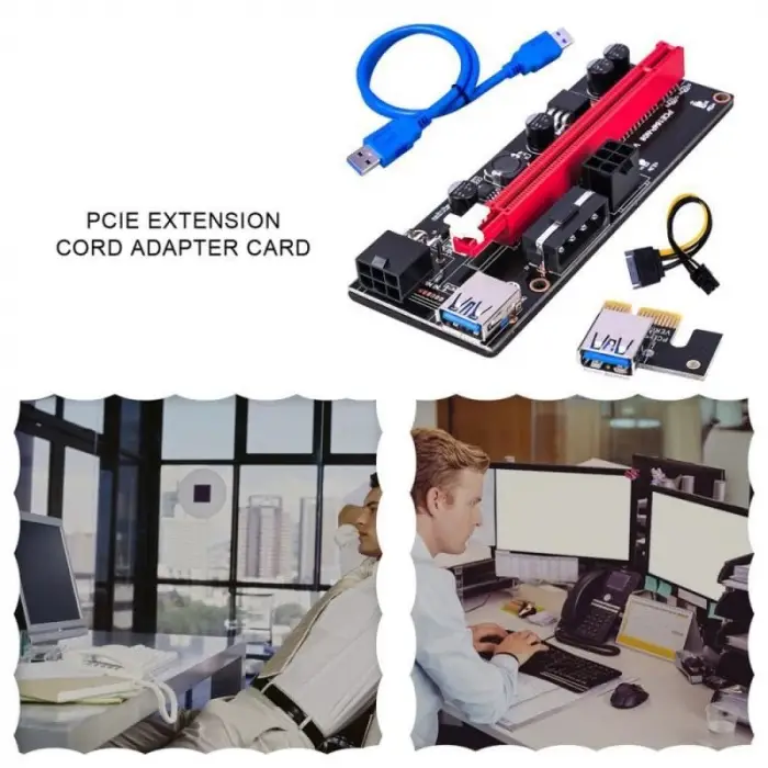 Pcı E 1X to 16X USB 3.0 Riser Ekran Kartı Bitcoin V009S 9.Nesil