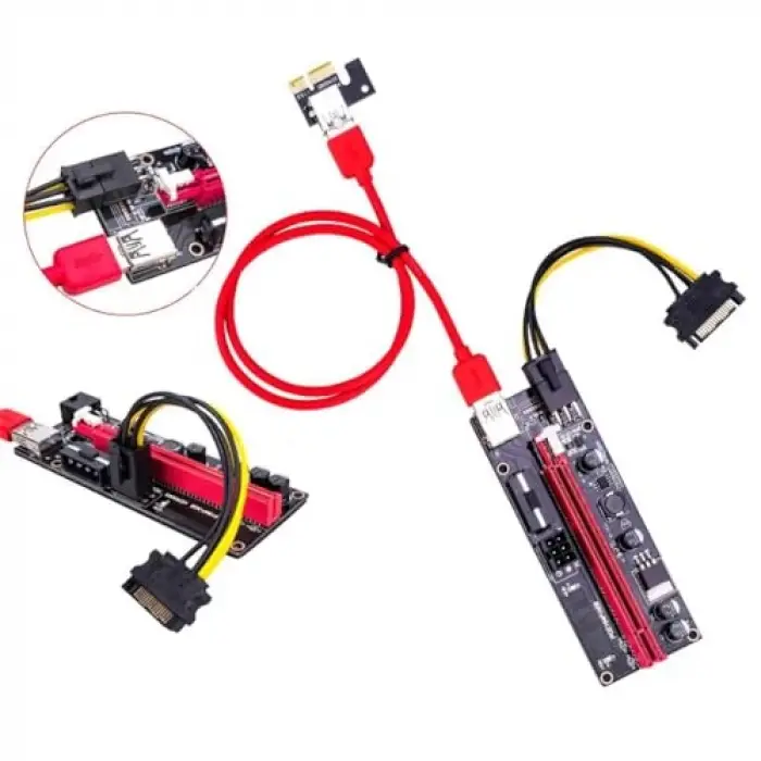 Pcı E 1X to 16X USB 3.0 Riser Ekran Kartı Bitcoin V009S 9.Nesil