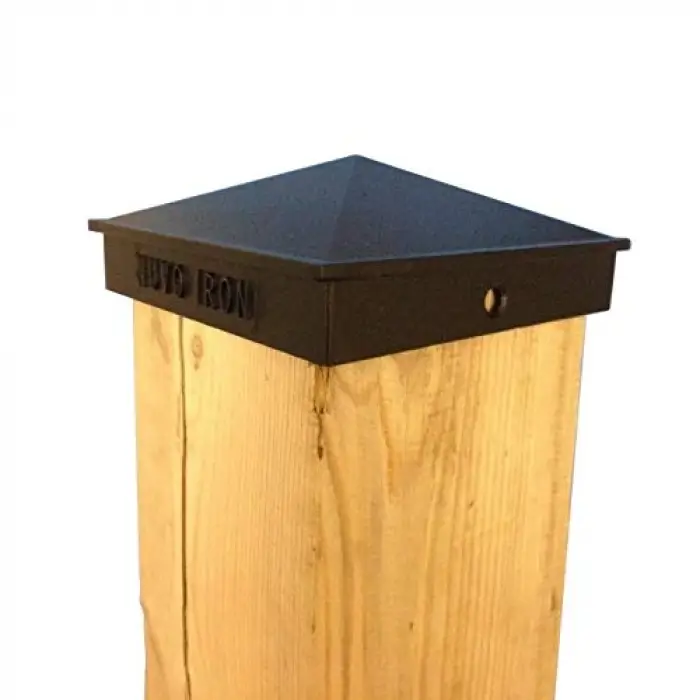 PCP03 Piramit Direk Kapağı, 5 1/2 x 5 1/2, Siyah