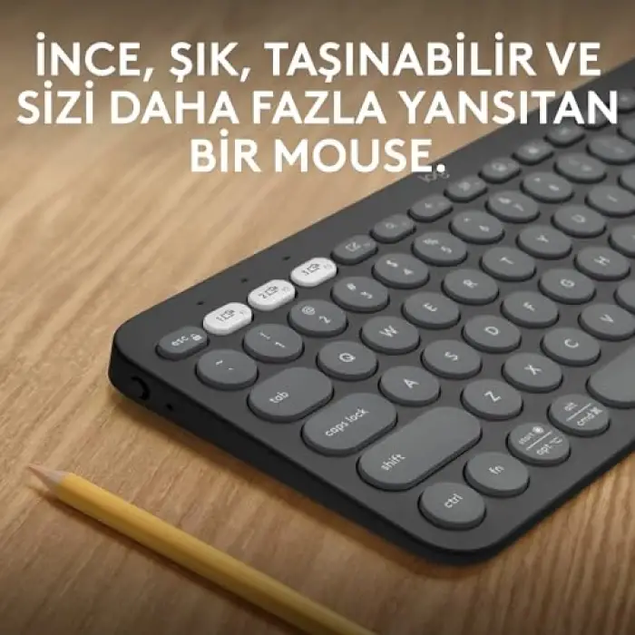 Pebble Keys 2 K380S 920-011859 Siyah TKL Q Kablosuz Klavye