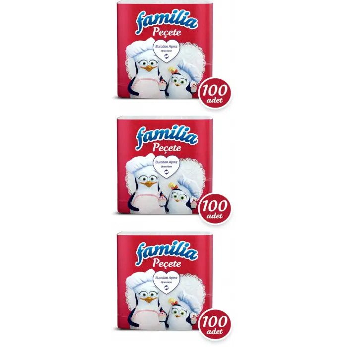 Peçete 100lü (1 x 100 Adet) (3 paketi)