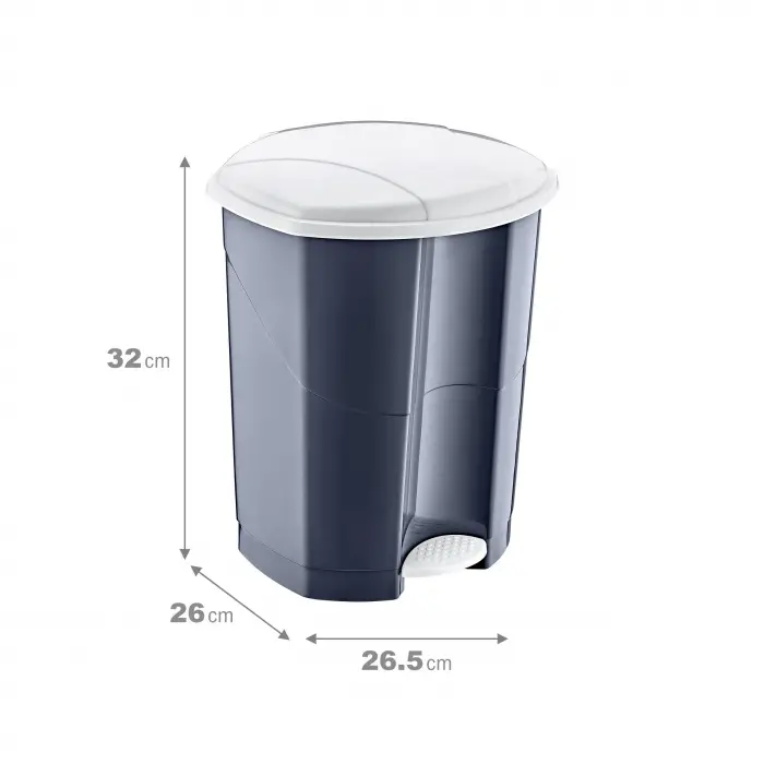 Pedallı Çöp Kovası, 11 L, Antrasit