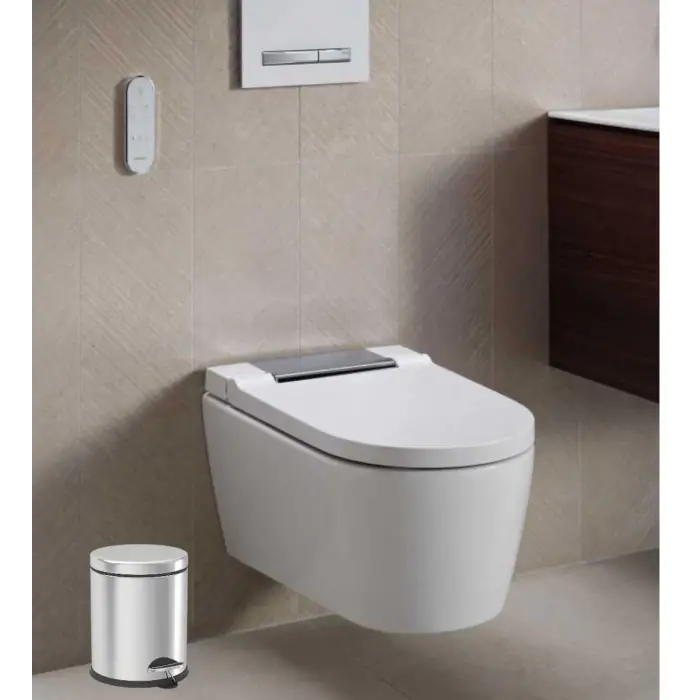 Pedallı Çöp Kovası, 3 L, Krom