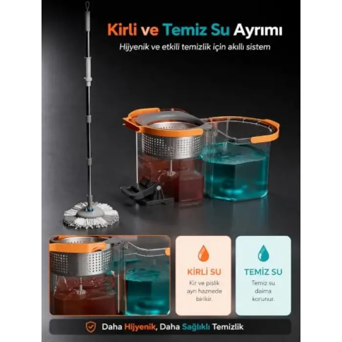 Pedallı Mop Temizlik Seti