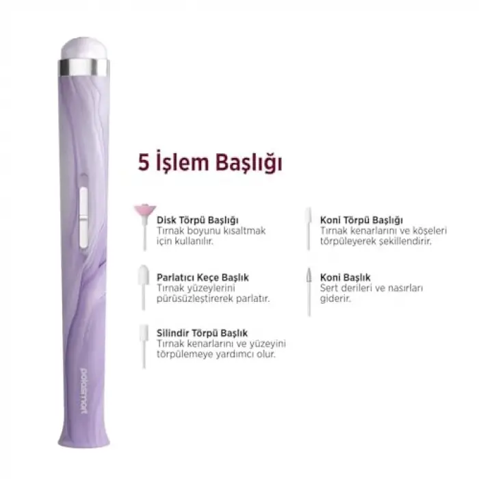 Pedikür Seti, PBS817 Işıklı 5 Başlıklı Manikür