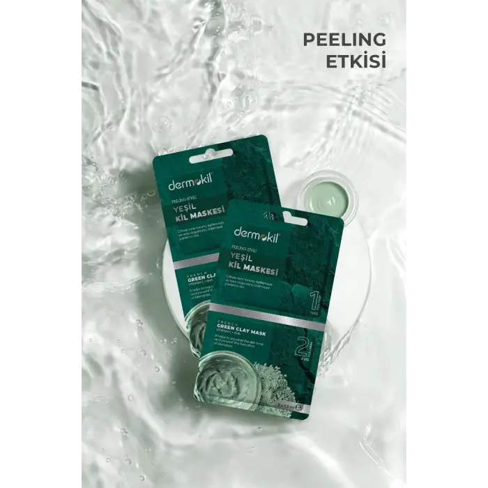 Peeling Etkili Yeşil Kil Maskesi 2x 7.5 ml