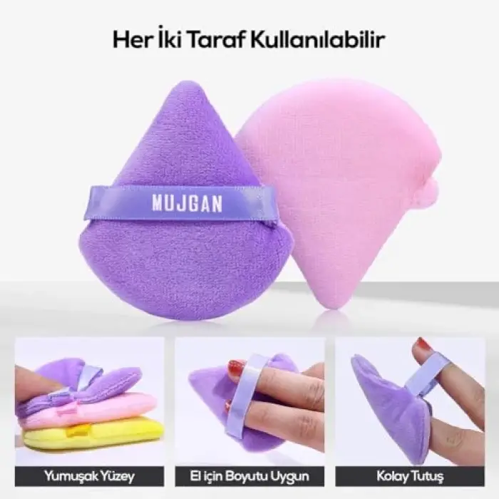 Pembe 2li Üçgen Makyaj Süngeri