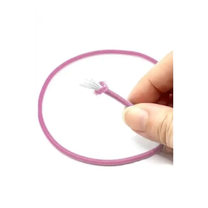 Pembe 5 Metre 2 mm Yuvarlak Lastik