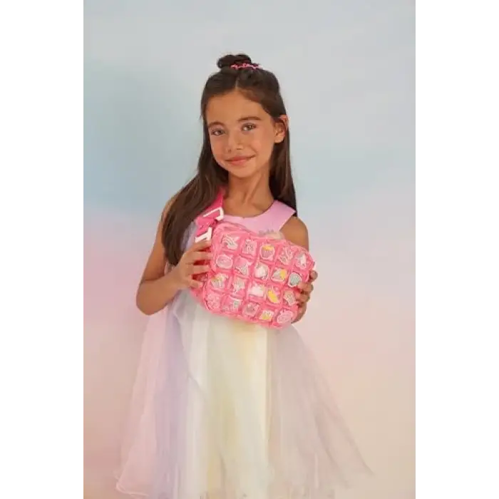 Pembe Baloncuklu Unicorn Postacı Çantası