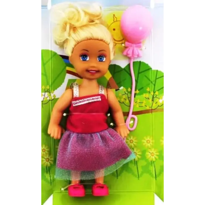 Pembe Balonlu Sarışın Mini Bebek