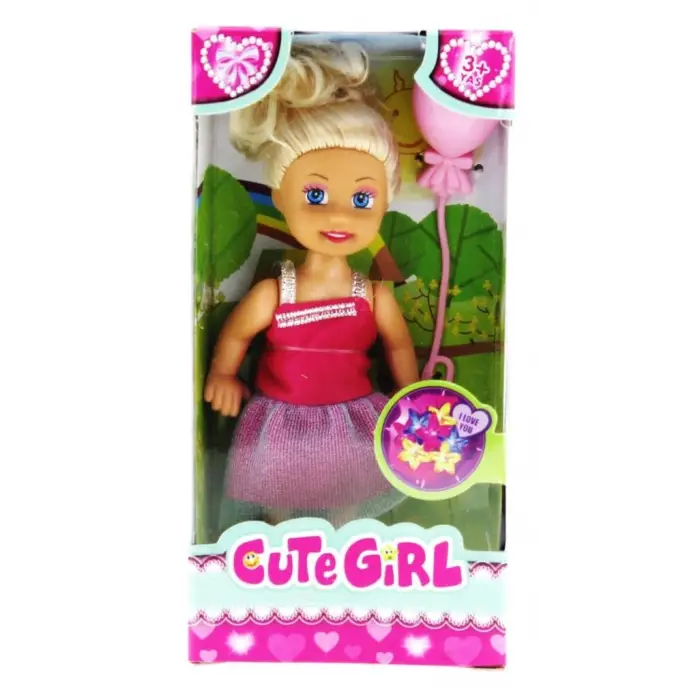 Pembe Balonlu Sarışın Mini Bebek