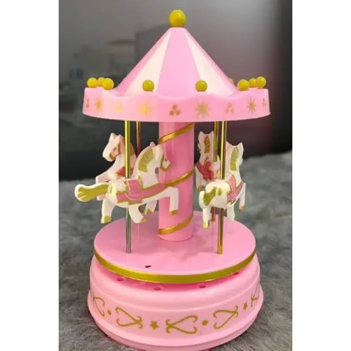 Pembe Dönen Atlı Karınca Müzik Kutusu hd143pm