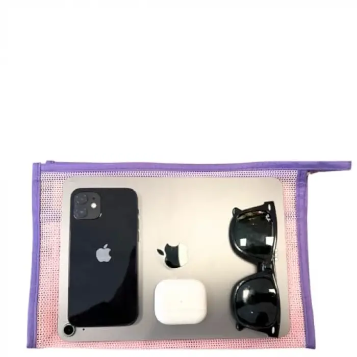 Pembe File Clutch Çanta