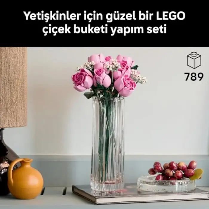 Pembe gül buketi yapım seti, 10374