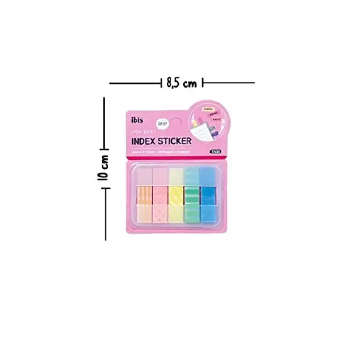 Pembe indeks sticker ve yapışkan not
