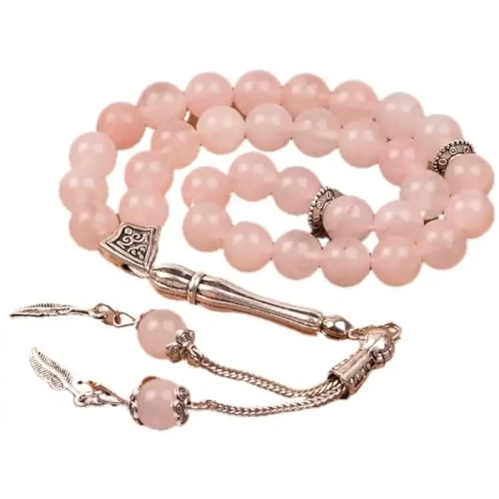 Pembe Kuvars Taşı Tesbih (8 mm)
