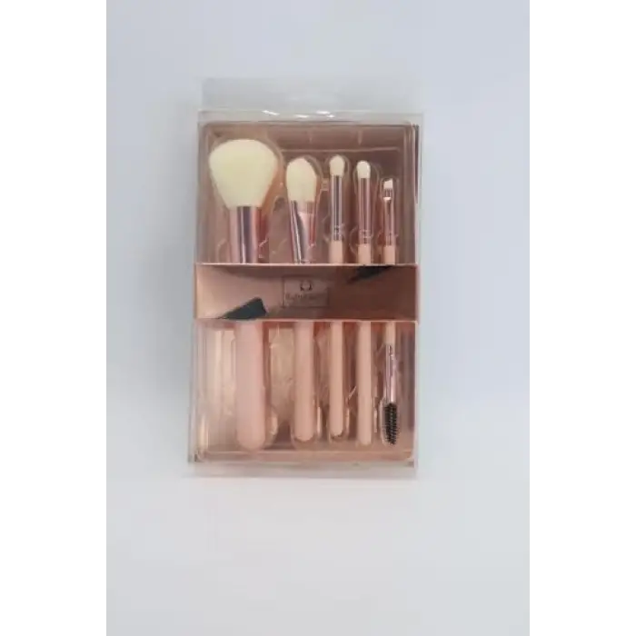 Pembe Makyaj Fırçası Seti, 5li
