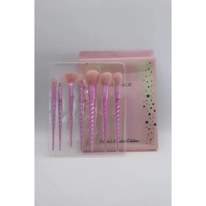 Pembe Makyaj Fırçası Seti, 7li