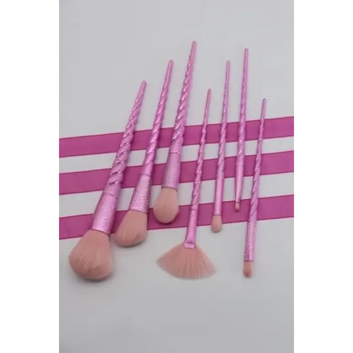 Pembe Makyaj Fırçası Seti, 7li