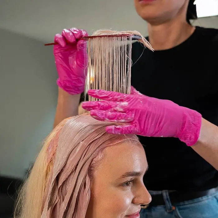 Pembe Nitril Eldiven Pudrasız (L) 100lü Paket