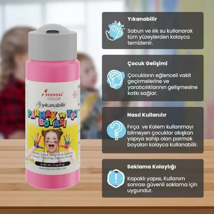 Pembe Parmak Boyası 60 ml