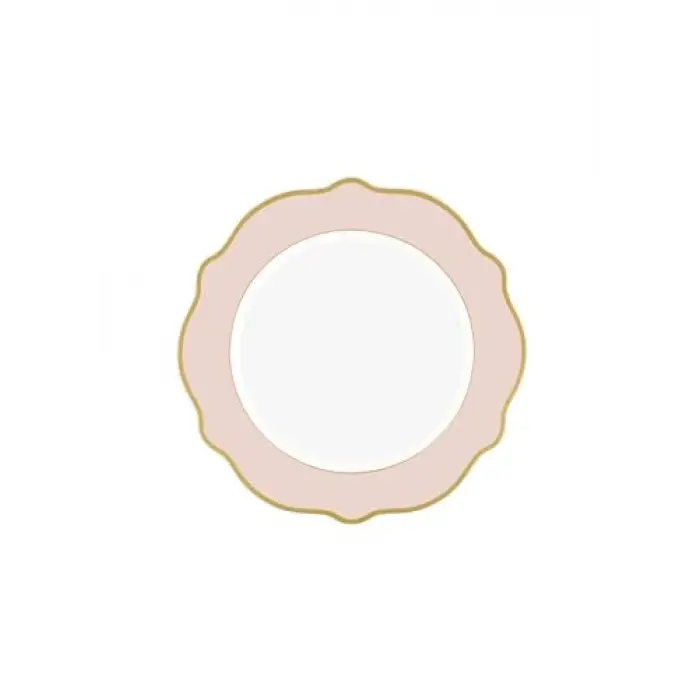 Pembe pasta tabağı seti, 21 Cm, 6 parça
