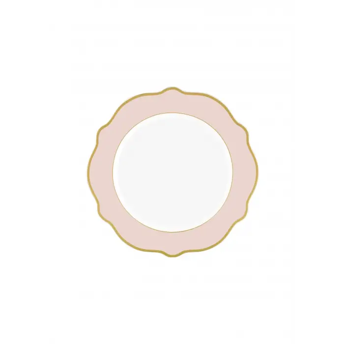 Pembe pasta tabağı seti, 21 Cm, 6 parça