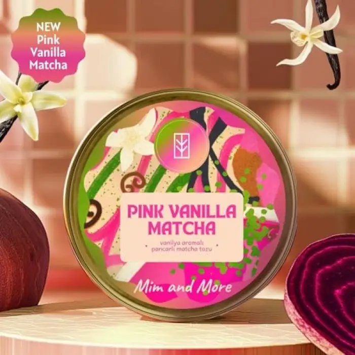 Pembe Vanilya Aromalı Matcha Tozu 25 g