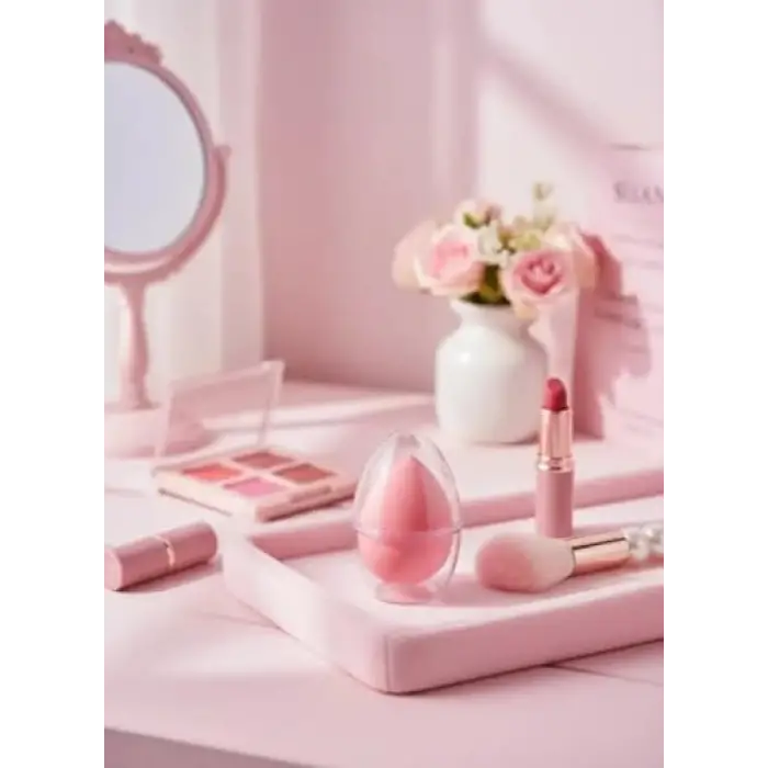 Pembe Yumurta Kapsüllü Makyaj Süngeri