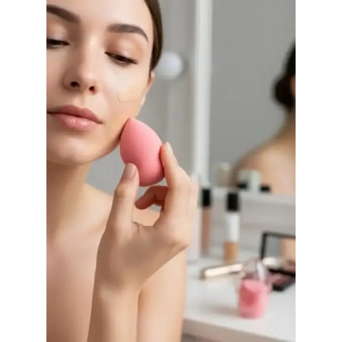 Pembe Yumurta Kapsüllü Makyaj Süngeri