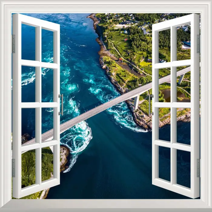 Pencere Poster Duvar Kağıdı Norland Yapışkanlı Sticker