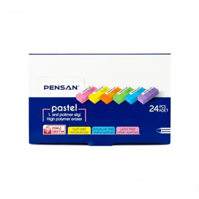 Pensan Pastel Renkli Silgi 3 Adet