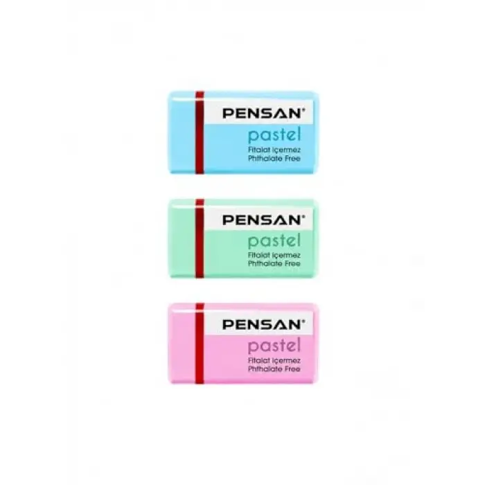 Pensan Pastel Renkli Silgi 3 Adet