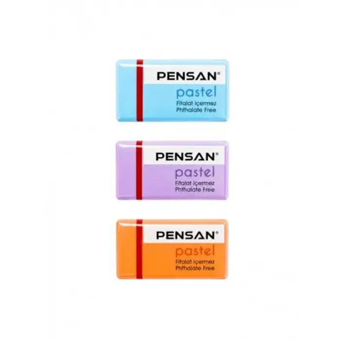 Pensan Pastel Renkli Silgi 3 Adet