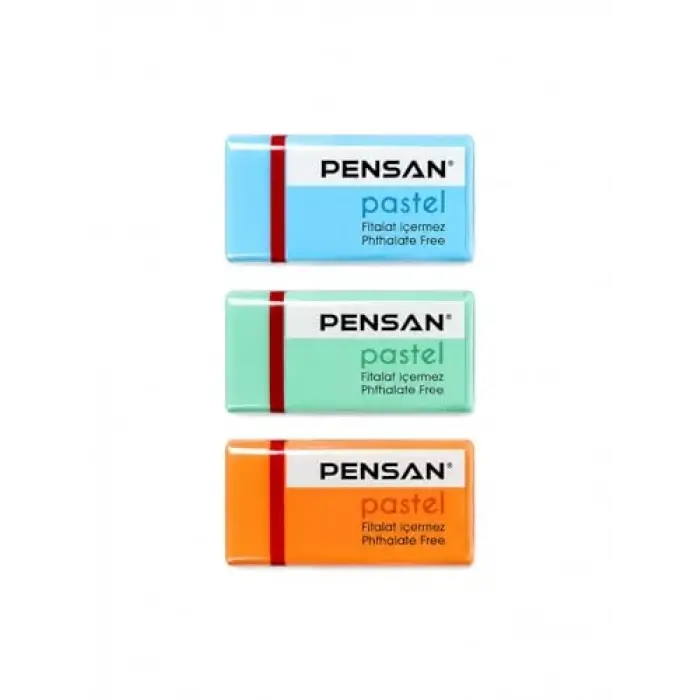 Pensan Pastel Renkli Silgi 3 Adet