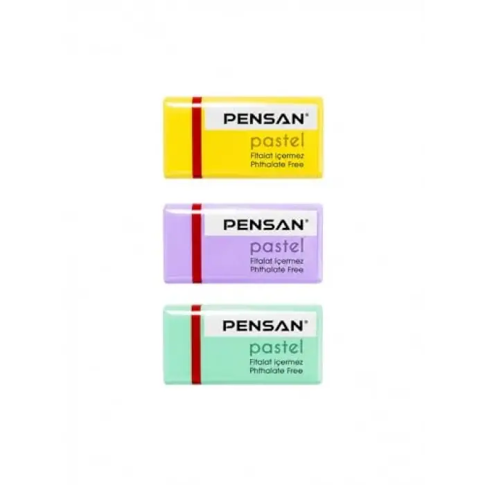 Pensan Pastel Renkli Silgi 3 Adet