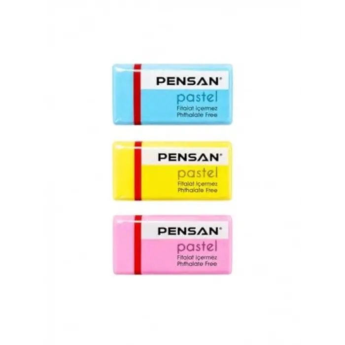 Pensan Pastel Renkli Silgi 3 Adet