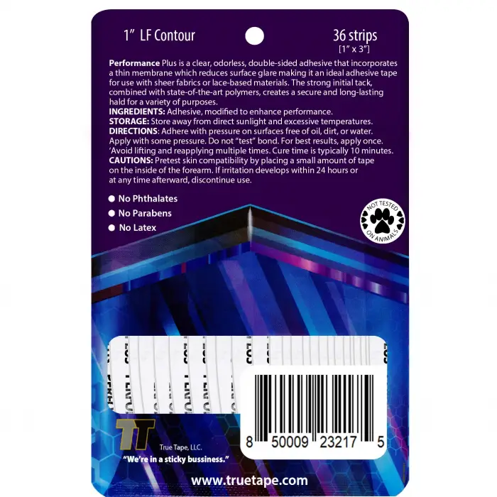Performance Plus Protez Saç Bandı, Oval (1 LF - 2,5 cm x 7.5 cm), 36 Adet