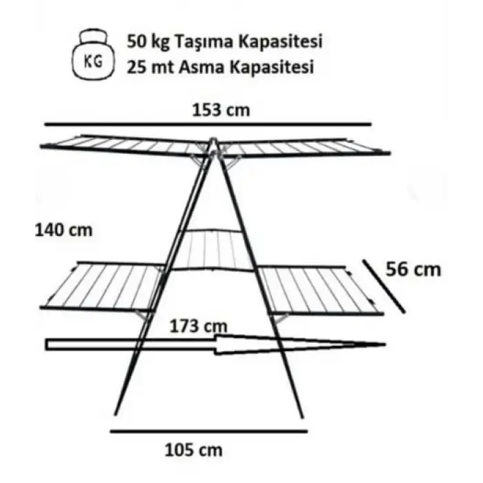 Perilla Exclusive Iki Katlı Çamaşır Kurutmalık