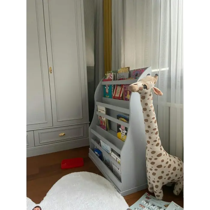 Perla montessori kitaplık (gri)