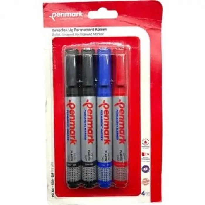 Permanent Marker Kesik Uç 4lü Blister