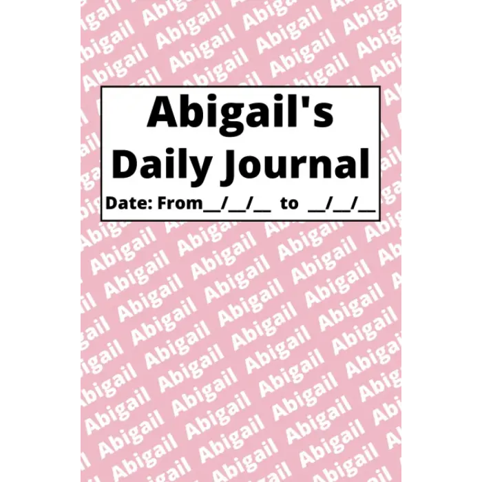 Personalized Daily Journal - Abigail: Pink cover
