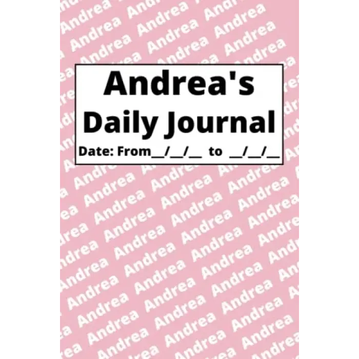 Personalized Daily Journal - Andrea: Pink cover