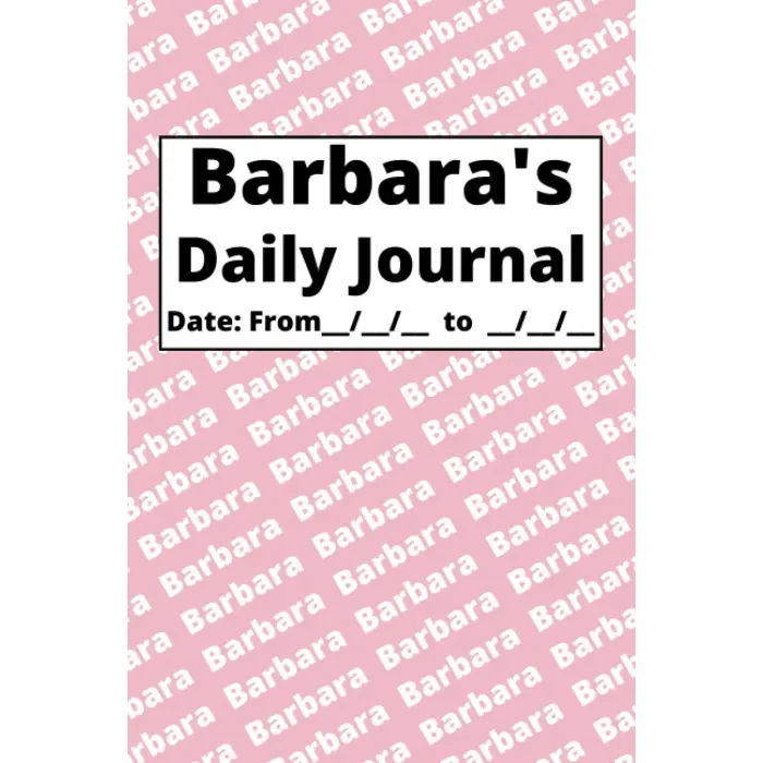 Personalized Daily Journal - Barbara: Pink cover