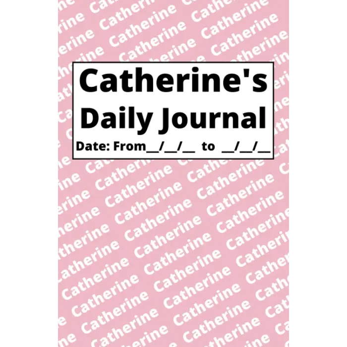 Personalized Daily Journal - Catherine: Pink cover