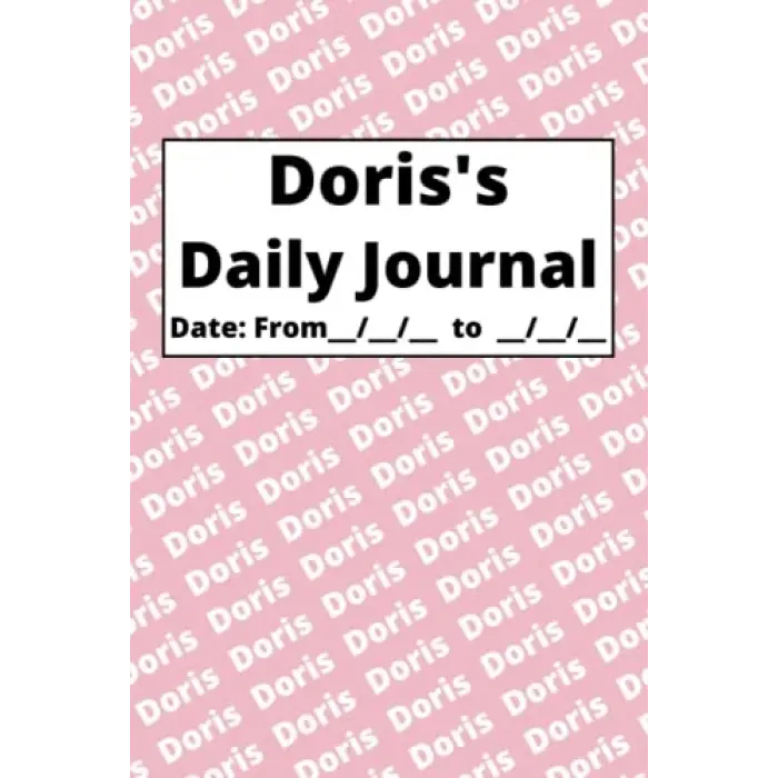 Personalized Daily Journal - Doris: Pink cover