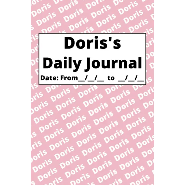 Personalized Daily Journal - Doris: Pink cover
