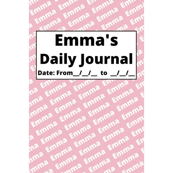Personalized Daily Journal - Emma: Pink cover