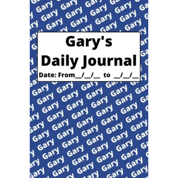 Personalized Daily Journal - Gary: Blue cover